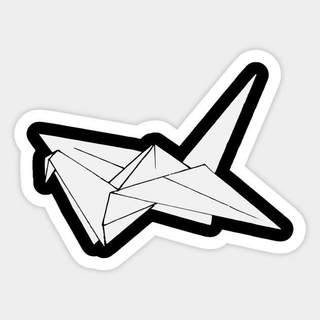 Origami Crane Sticker by AuroraCelestine